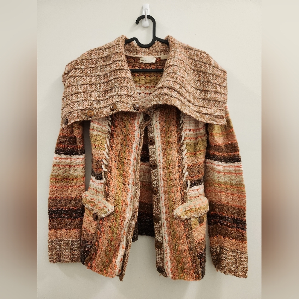 EUC Anthropologie Sleeping On Snow knit Sweater Cardigan